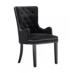 Windsor LUX Knocker Back Velvet Dining Chair w/ Armrests