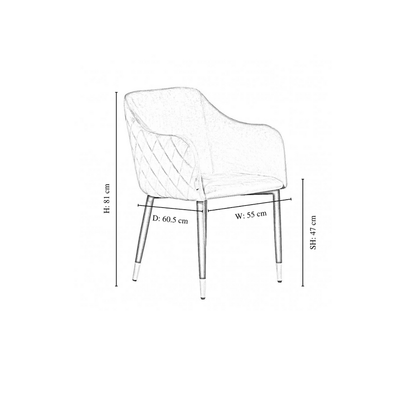 Verona LUX velvet dining chair