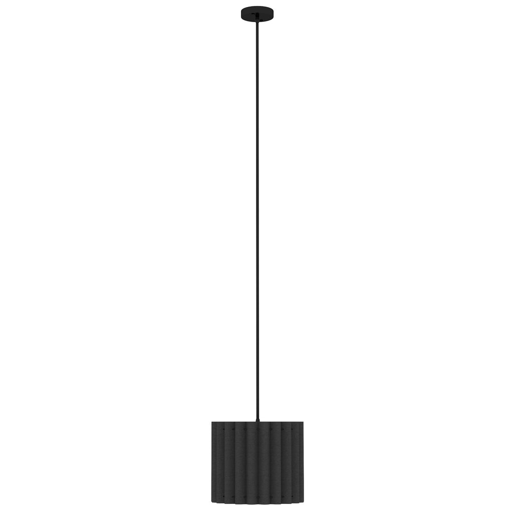 Linen Pendant Light, Bedside Ceiling Lamps with E27 Bulb, Modern Hanging Lights for Living Room, Bedroom, Kitchen, Hallway, Black