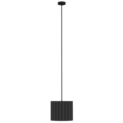 Linen Pendant Light, Bedside Ceiling Lamps with E27 Bulb, Modern Hanging Lights for Living Room, Bedroom, Kitchen, Hallway, Black