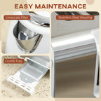 Stainless Steel Panel Kettle and Toaster Set - White