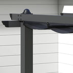 Outsunny 3 x 3m Aluminium Pergola with Retractable Roof and L4 Wind-proof - Dark Grey