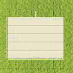 Outsunny Retractable Pergola Cover, 3.5 x 2.6 m Replacement Canopy Fabric for 4 x 3 m Frame, Roof Top Only, Cream White