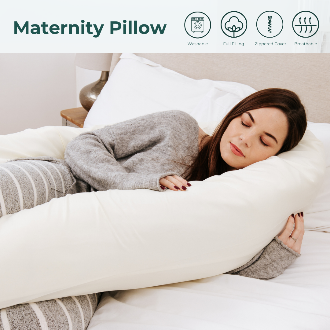 6 Ft Maternity Pillow And Case - Cream