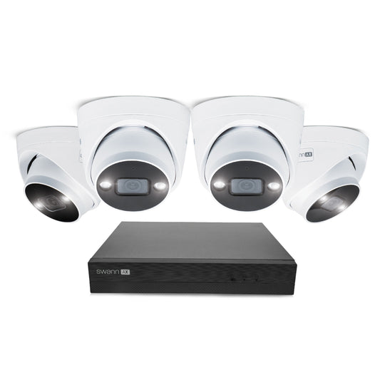 Swann AdvancedX 4K 1TB 8-Channel Wired PoE NVR CCTV with 4 Dome Camera Kit