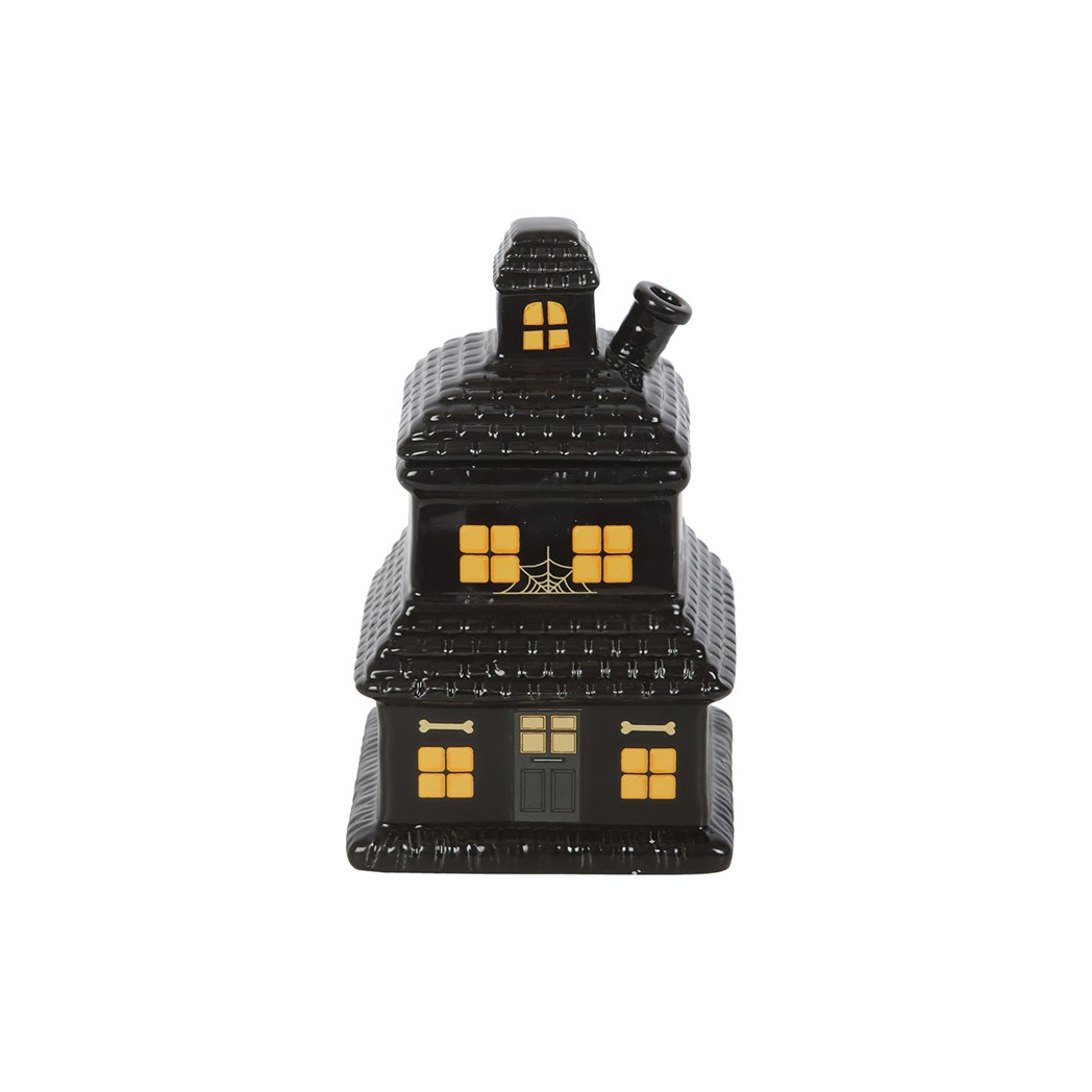 Black Haunted House Oil Burner and Wax Warmer
