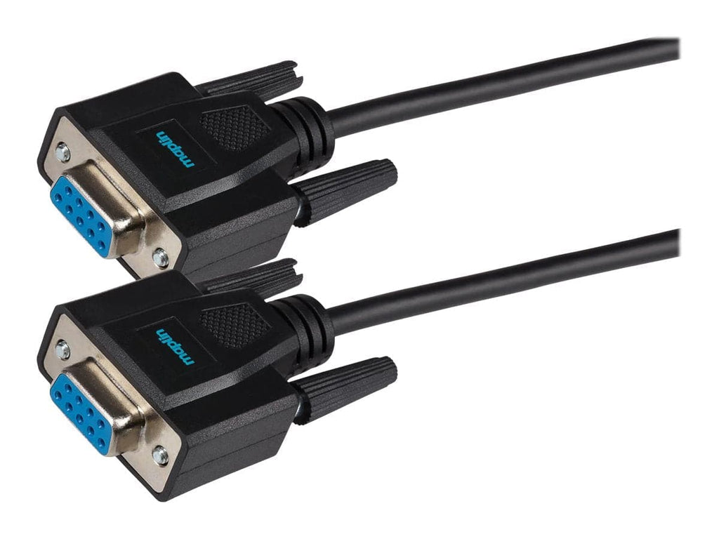Maplin Premium Serial RS232 Null Modem 9 Pin Female Cable - Black, 3m