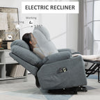 HOMCOM Power Lift Recliner Chair with Pocket Spring, Electric Lift Chair with Wide Backrest, Grey