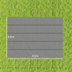 Outsunny Retractable Pergola Cover, 3.5 x 2.6 m Replacement Canopy Fabric for 4 x 3 m Frame, Roof Top Only, Light Grey