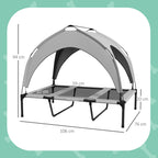 PawHut Cooling Raised Pet Bed w/ Washable Breathable Mesh, for Large Dogs, 106 x 76 x 94cm - Light Grey