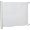 PawHut Retractable Stair Gate,  Dog Pet Barrier, for Doorway, Staircase, Hallway - White