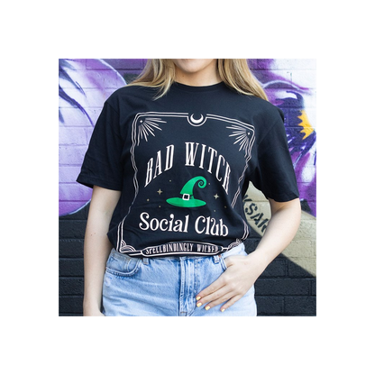 Green Bad Witch Social Club Unisex T-shirt Size L