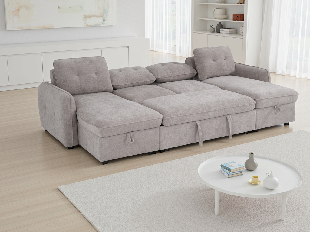 Moscow Sofabed Beige U Shape Corner