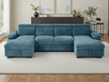 Hudson Sofabed Blue U Shape Corner