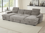 Hudson Sofabed Grey U Shape Corner