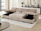 Hudson Sofabed Beige U Shape Corner