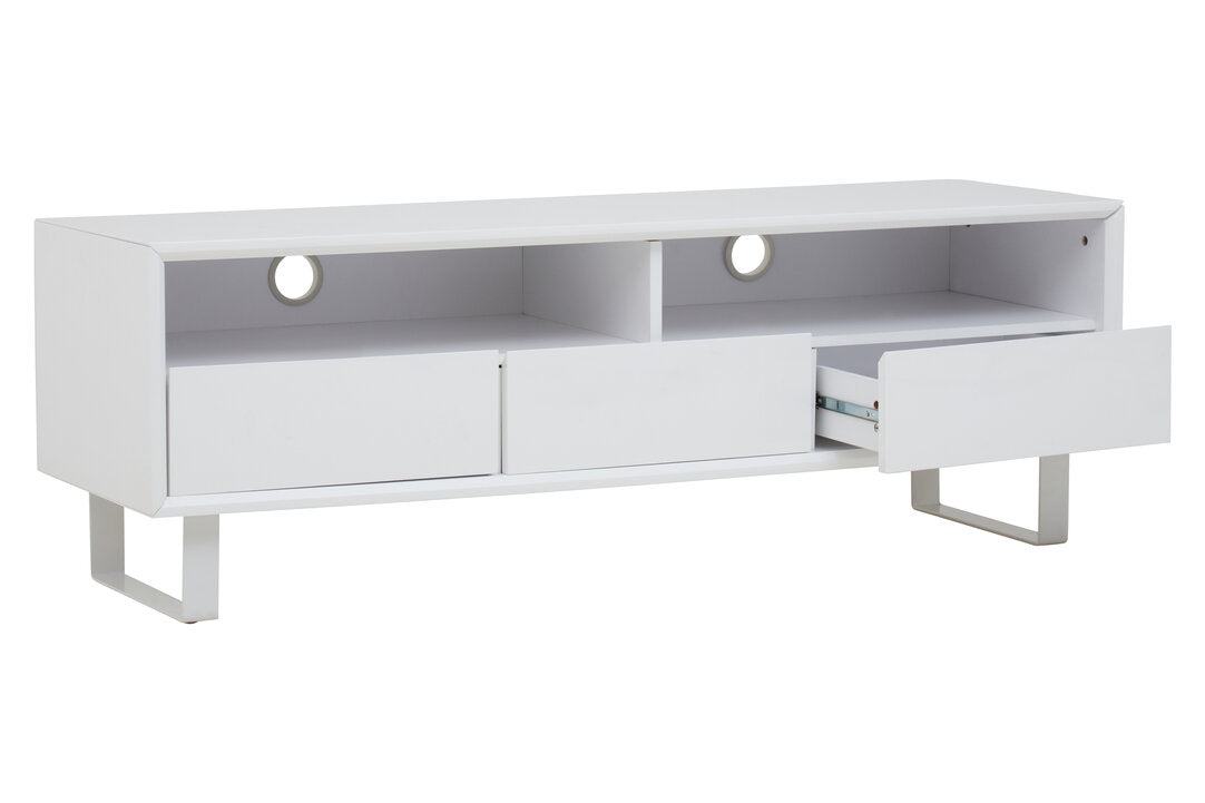 Maddox White High Gloss Media Cabinet