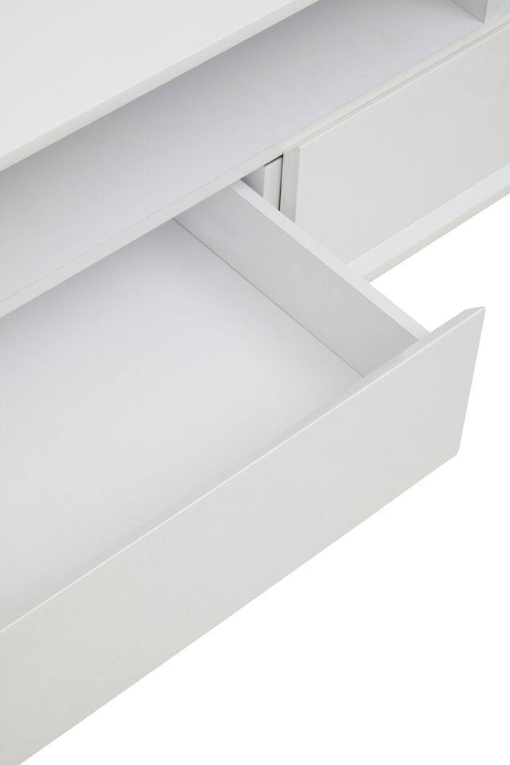 Maddox White High Gloss Media Cabinet