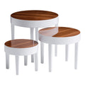 Maddox Nest Of 3 White High Gloss Table