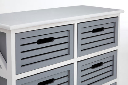 Vada 6 Grey Drawers Unit