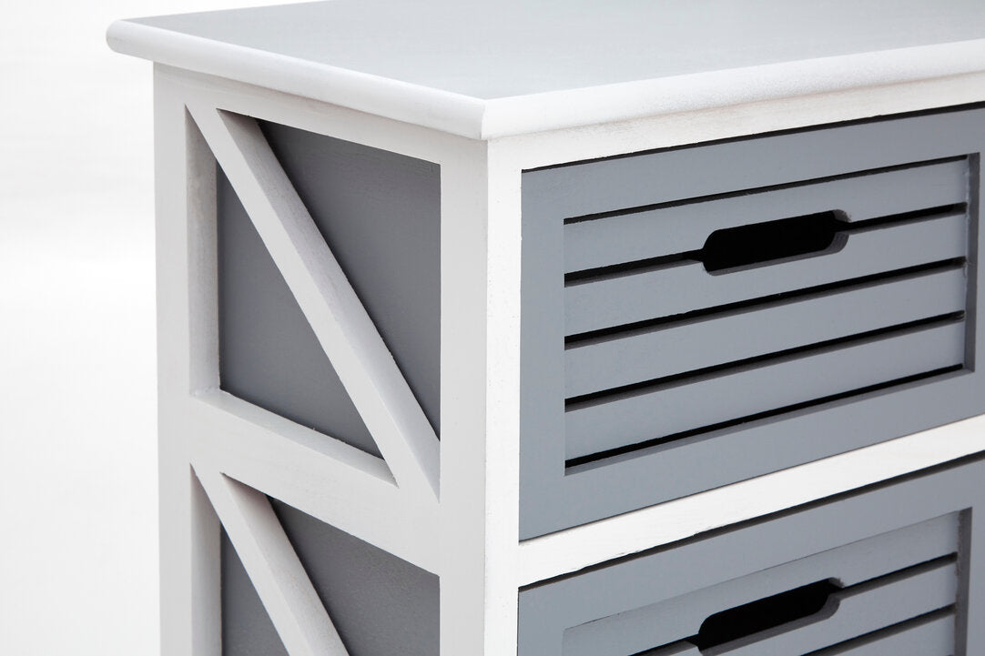 Vada 6 Grey Drawers Unit