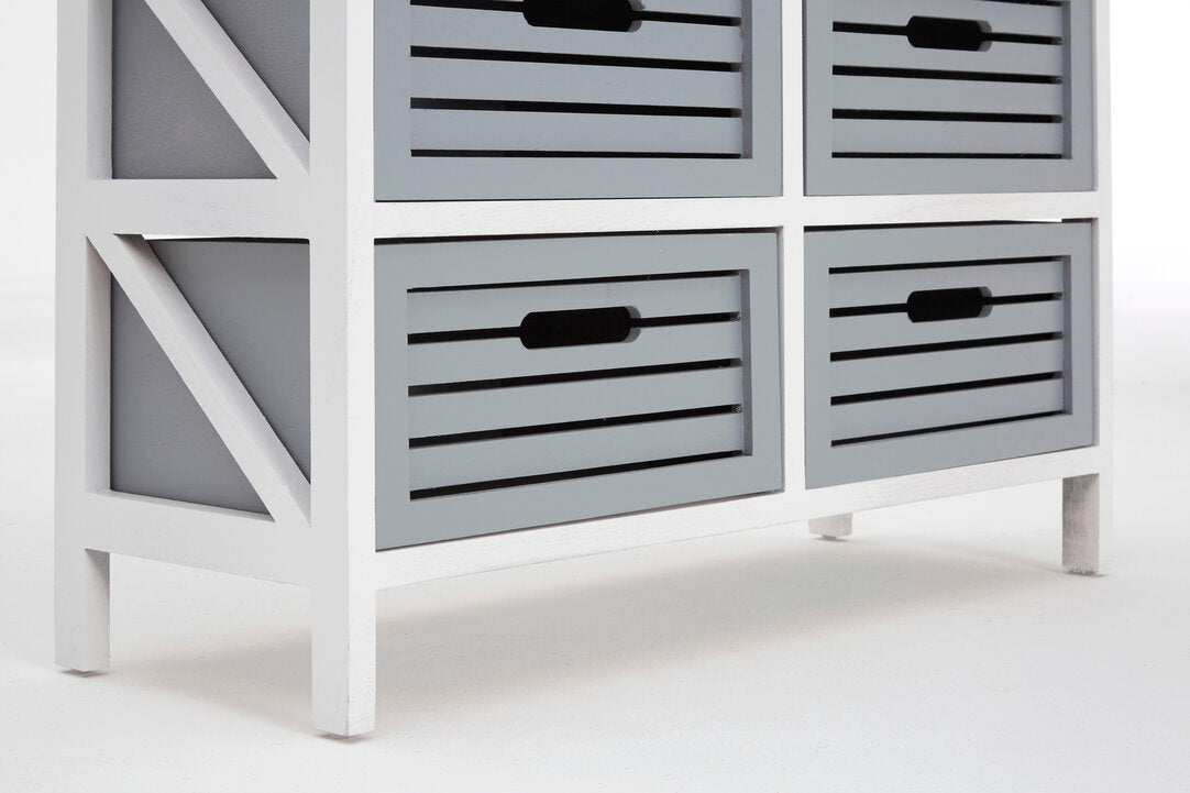 Vada 6 Grey Drawers Unit
