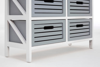 Vada 6 Grey Drawers Unit