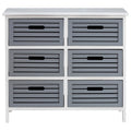 Vada 6 Grey Drawers Unit