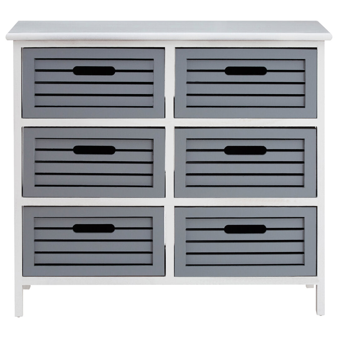 Vada 6 Grey Drawers Unit