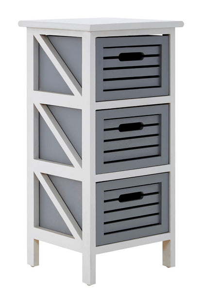 Vada 3 Grey Drawers Unit
