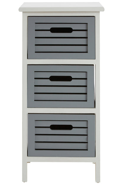 Vada 3 Grey Drawers Unit