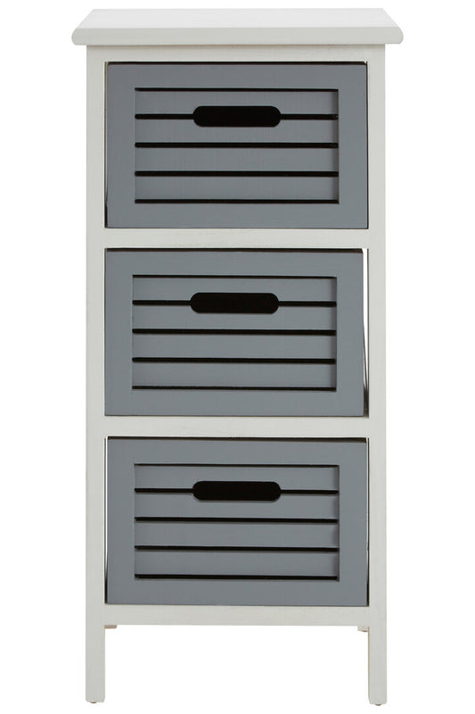 Vada 3 Grey Drawers Unit