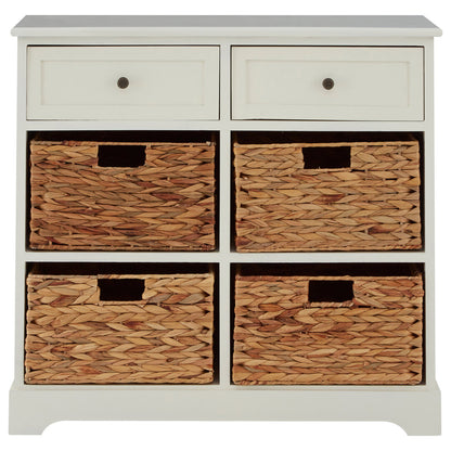 Vada Ivory 2 Drawer 4 Baskets Cabinet