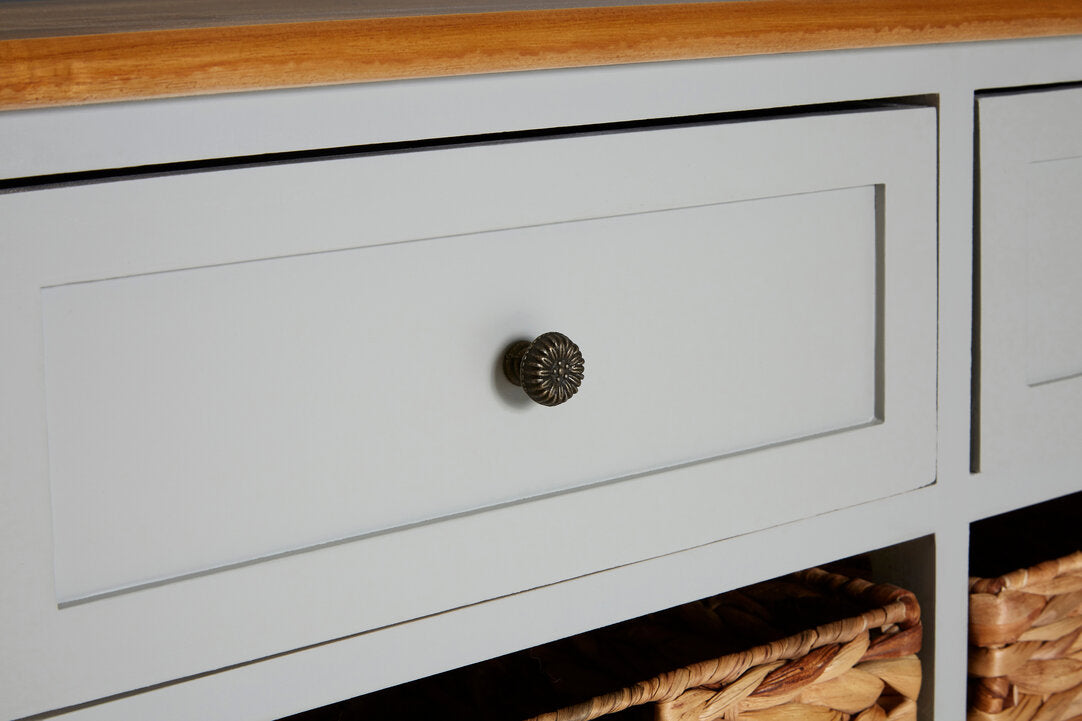 Vada Two Drawers Four Baskets Cabinet.