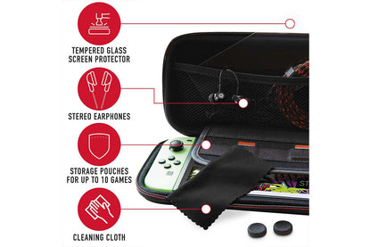 Stealth Ultimate Travel Kit for Nintendo Switch with Case & Charge Cable - Black
