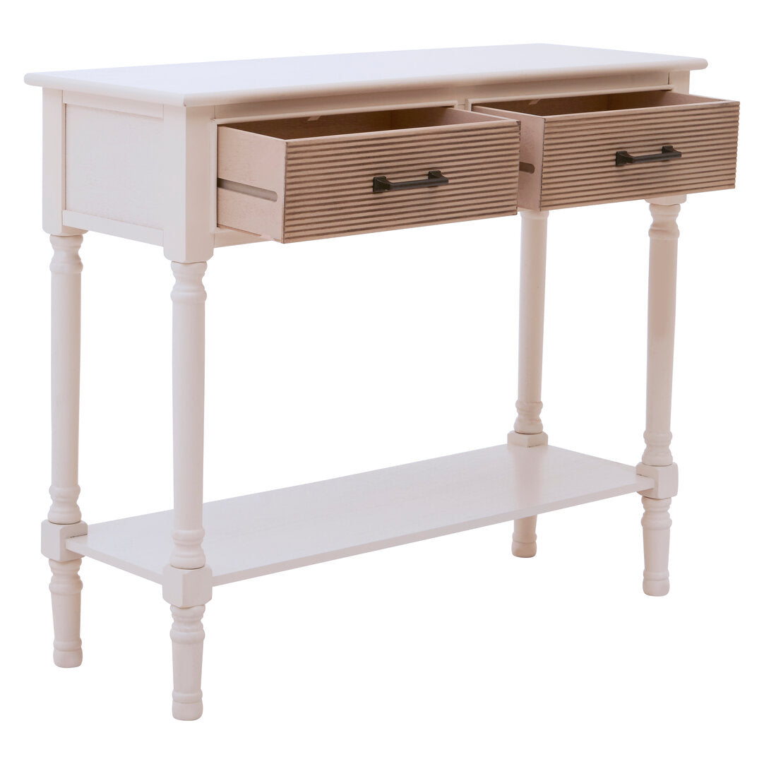Hamilton 2 Drawers White Console Table