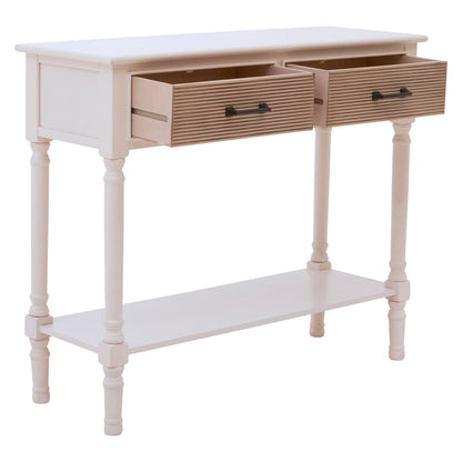 Hamilton 2 Drawers White Console Table