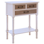 Hamilton 3 Drawers White Console Table