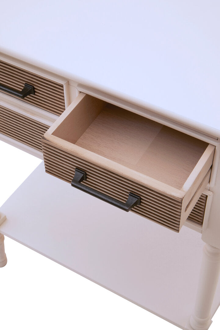 Hamilton 3 Drawers White Console Table
