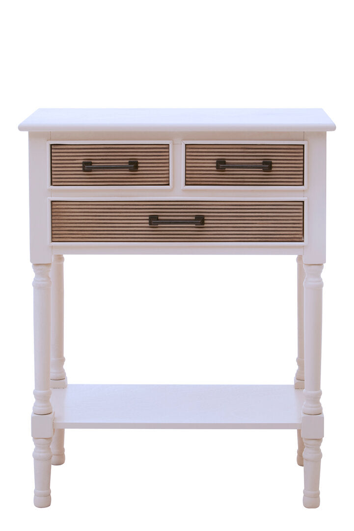 Hamilton 3 Drawers White Console Table
