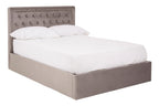 Hadley Grey Velvet Ottoman Bed Double
