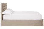 Hadley Mink Velvet Ottoman Double Bed
