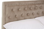Hadley Mink Velvet Ottoman Double Bed