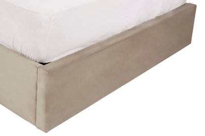 Hadley Mink Velvet Ottoman Double Bed
