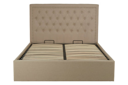 Hadley Beige Ottoman Double Bed