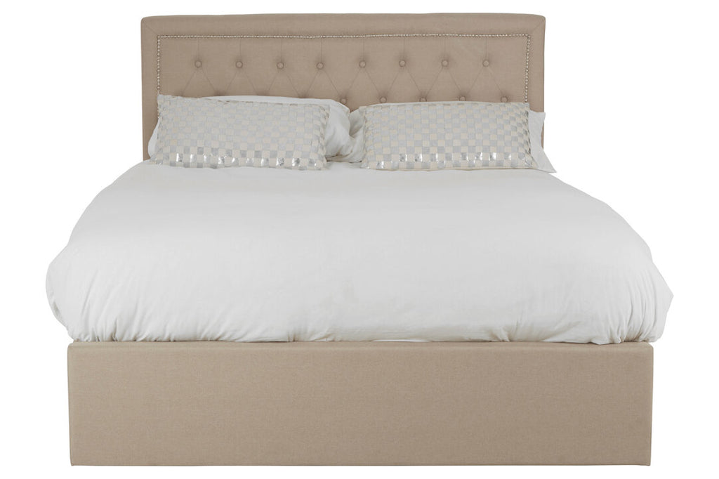 Hadley Beige Ottoman Double Bed