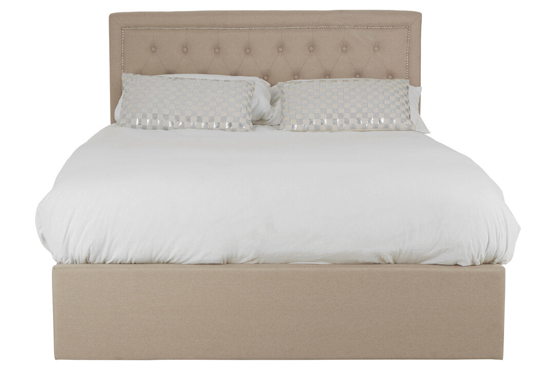 Hadley Beige Ottoman Double Bed