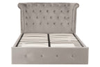 Madison Grey Velvet Ottoman Double Bed