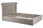 Madison Grey Velvet Ottoman Double Bed