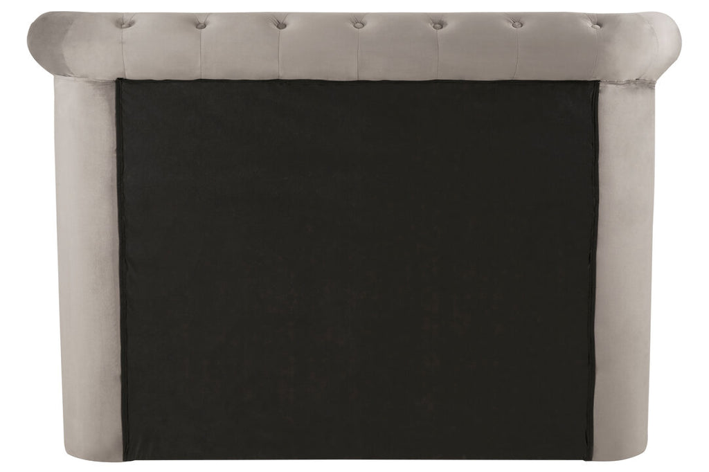 Madison Grey Velvet Ottoman Double Bed